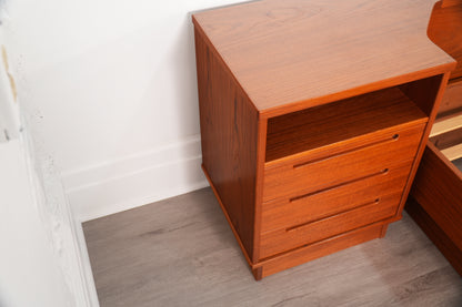 Danish Teak Queen Platform Bed by Tørring Møbelfabrik