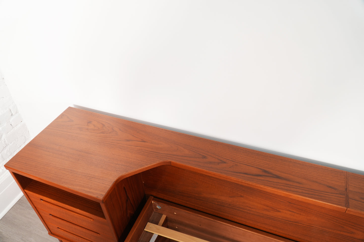 Danish Teak Queen Platform Bed by Tørring Møbelfabrik