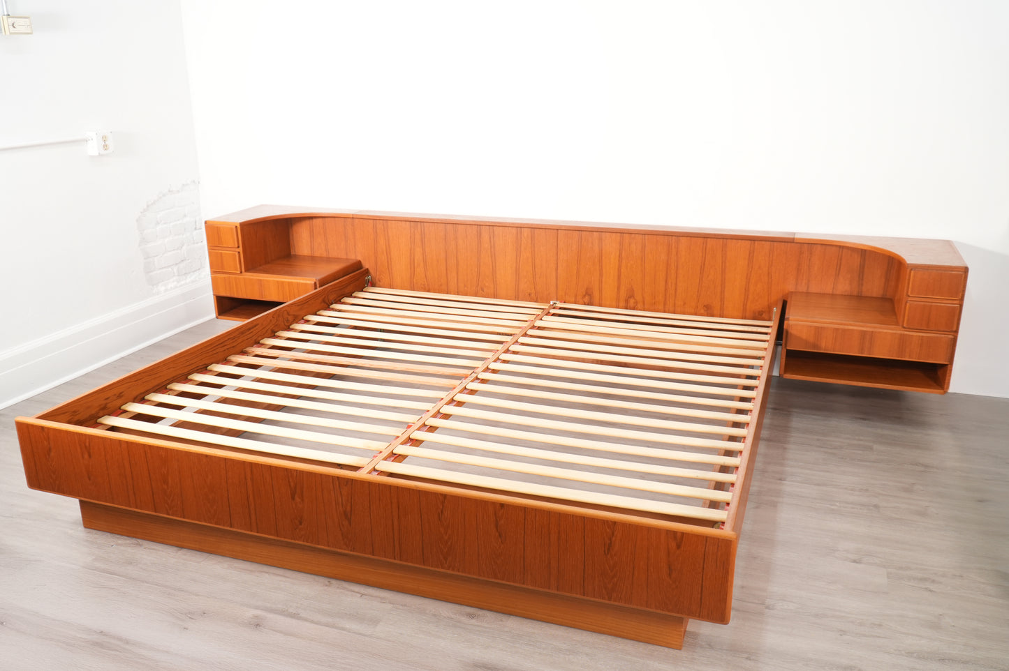 Danish Teak King Platform Bed by Komfort