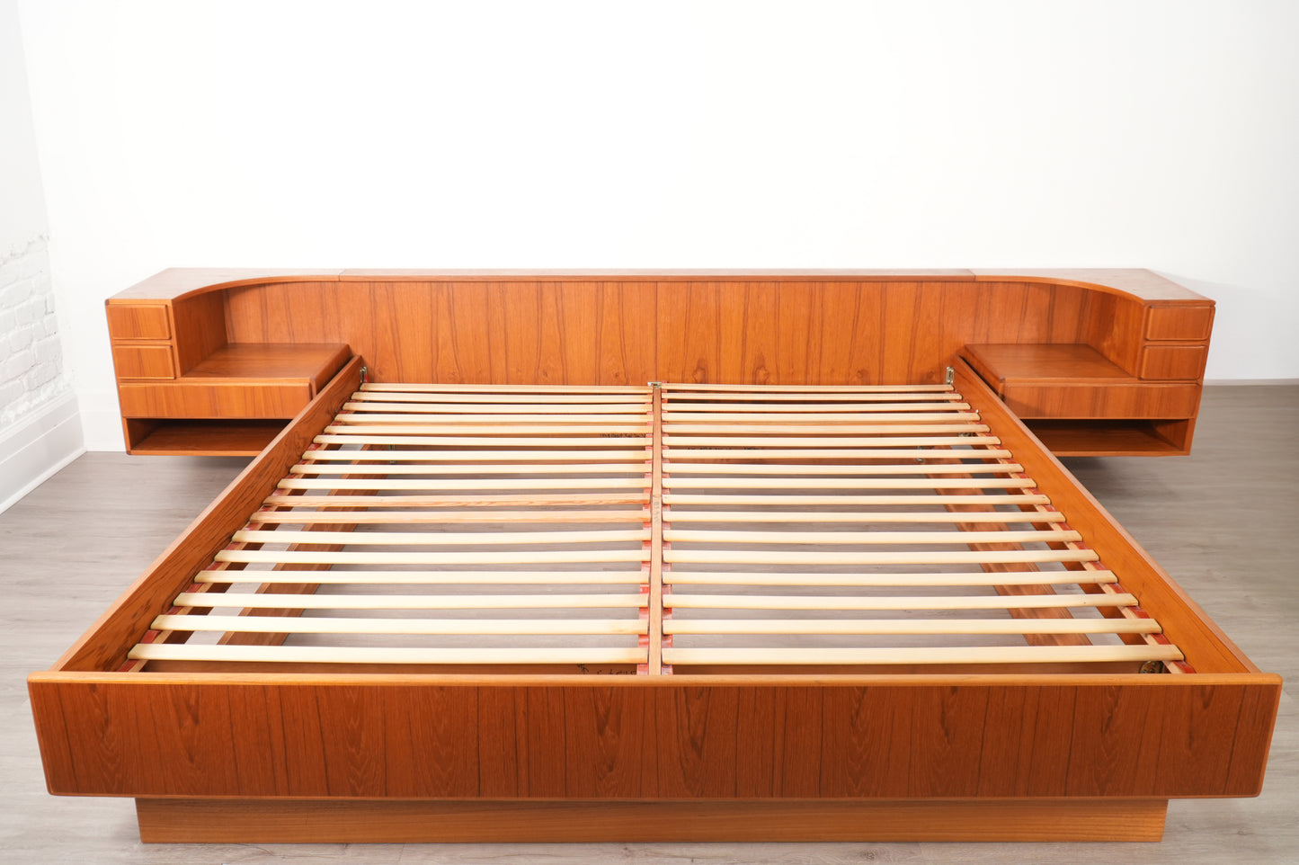 Danish Teak King Platform Bed by Komfort