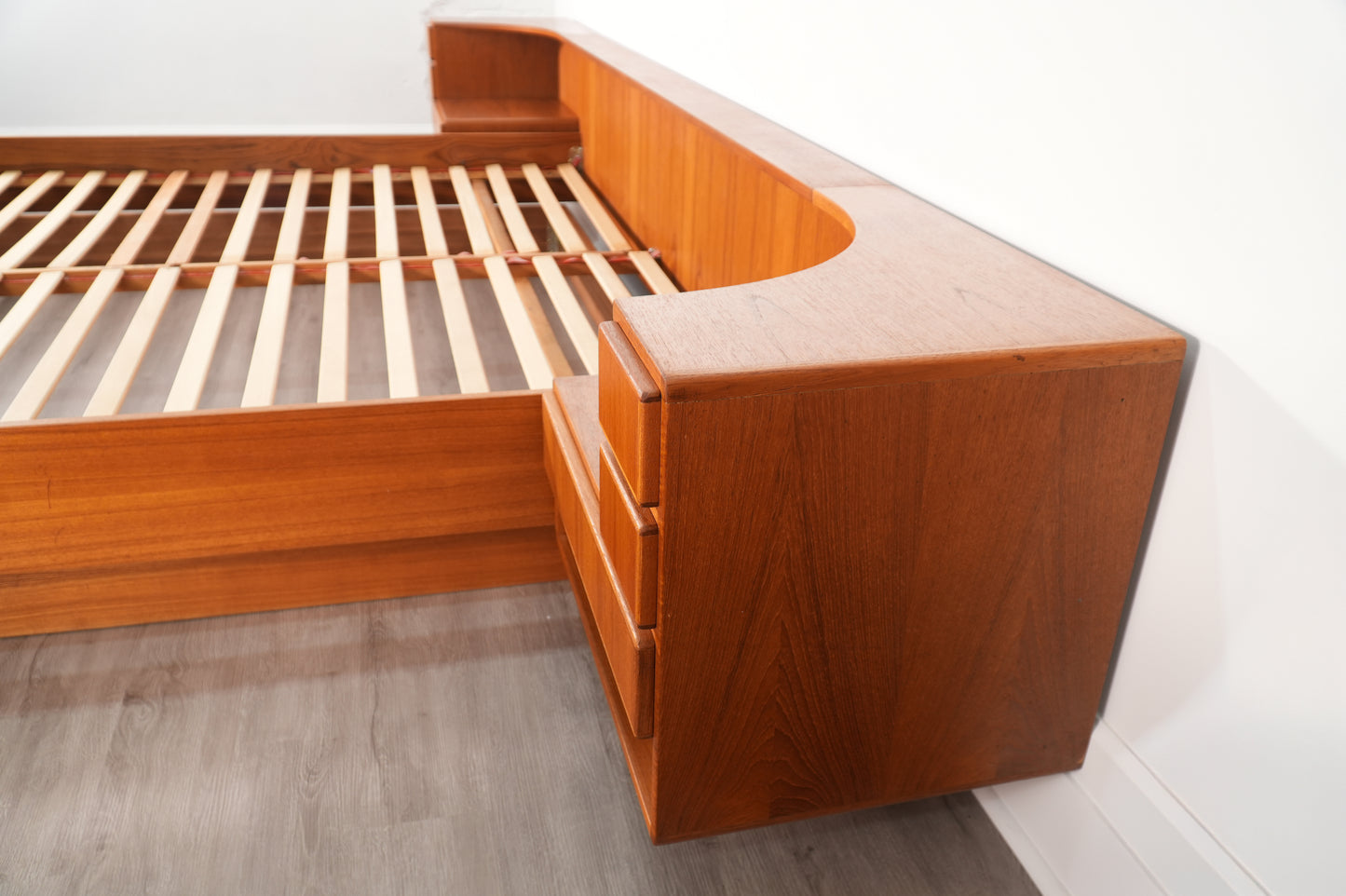 Danish Teak King Platform Bed by Komfort