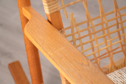 Hans Olsen for Juul Kristensen Model 532-A Teak and Cane Rocking Chair - Denmark