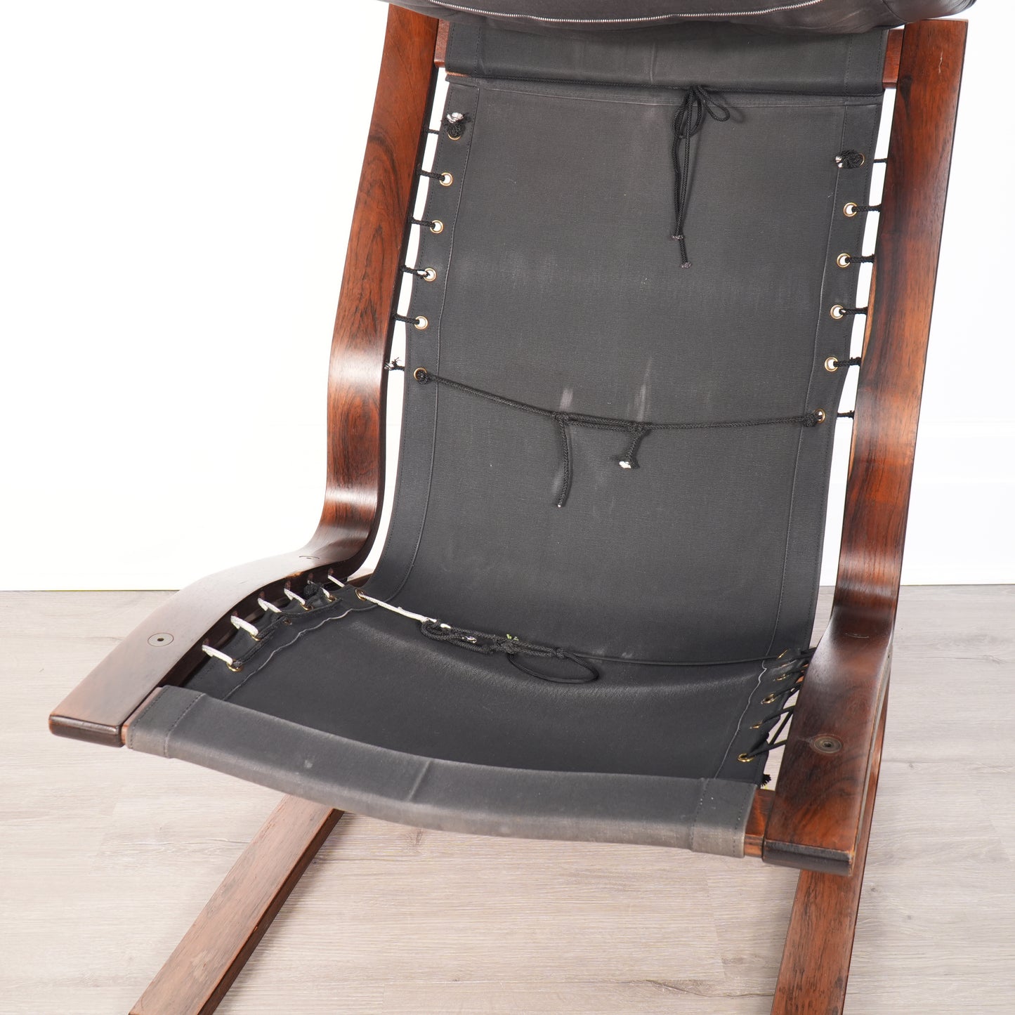 Ingmar Relling for Westnofa Black Leather Siesta Chair - Norway