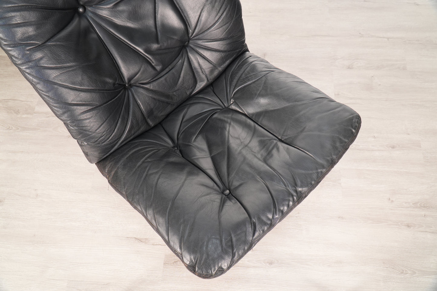 Ingmar Relling for Westnofa Black Leather Siesta Chair - Norway