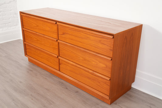 Danish Teak 6-Drawer Dresser