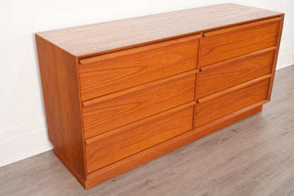 Danish Teak 6-Drawer Dresser