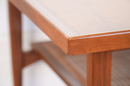 Drexel Declaration 881-341 Walnut & Cane Coffee Table Kipp Stewart and Stewart MacDougall