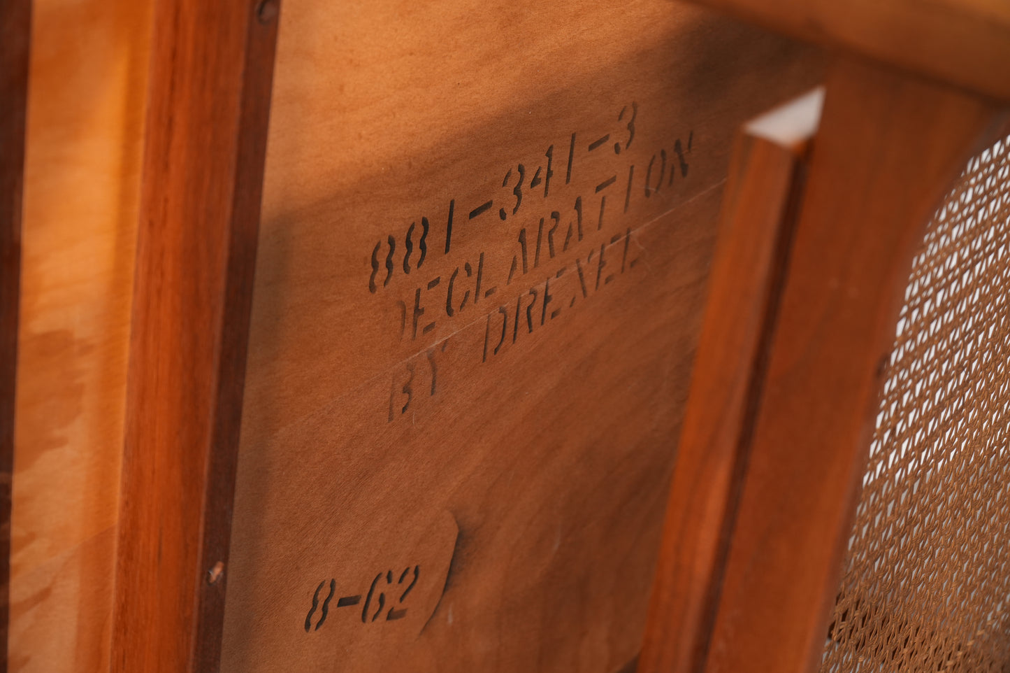 Drexel Declaration 881-341 Walnut & Cane Coffee Table Kipp Stewart and Stewart MacDougall