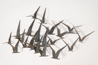 Curtis Jeré "Birds in Flight" Patinaed Wall Hanging