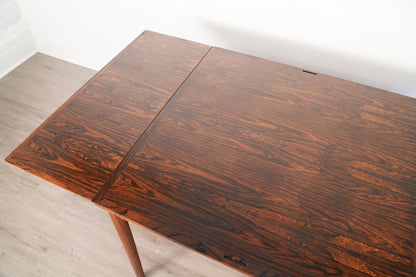 Poul Hundevad Rosewood Leather Expanding Table - Denmark