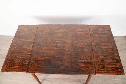 Poul Hundevad Rosewood Leather Expanding Table - Denmark