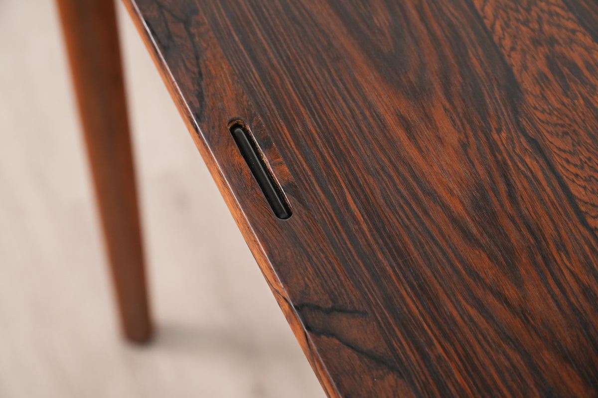Poul Hundevad Rosewood Leather Expanding Table - Denmark