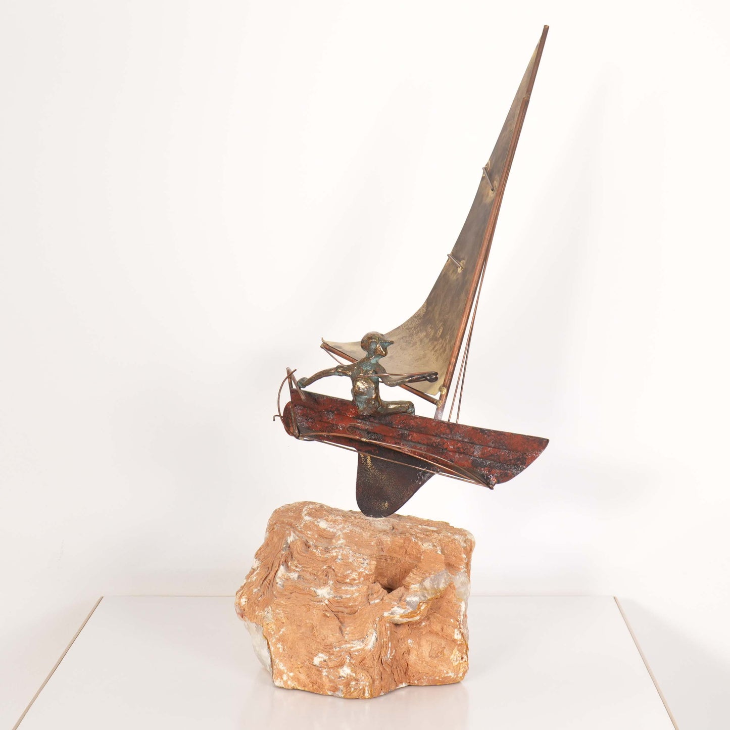 Curtis Jere Sailboat on Quartz Signed