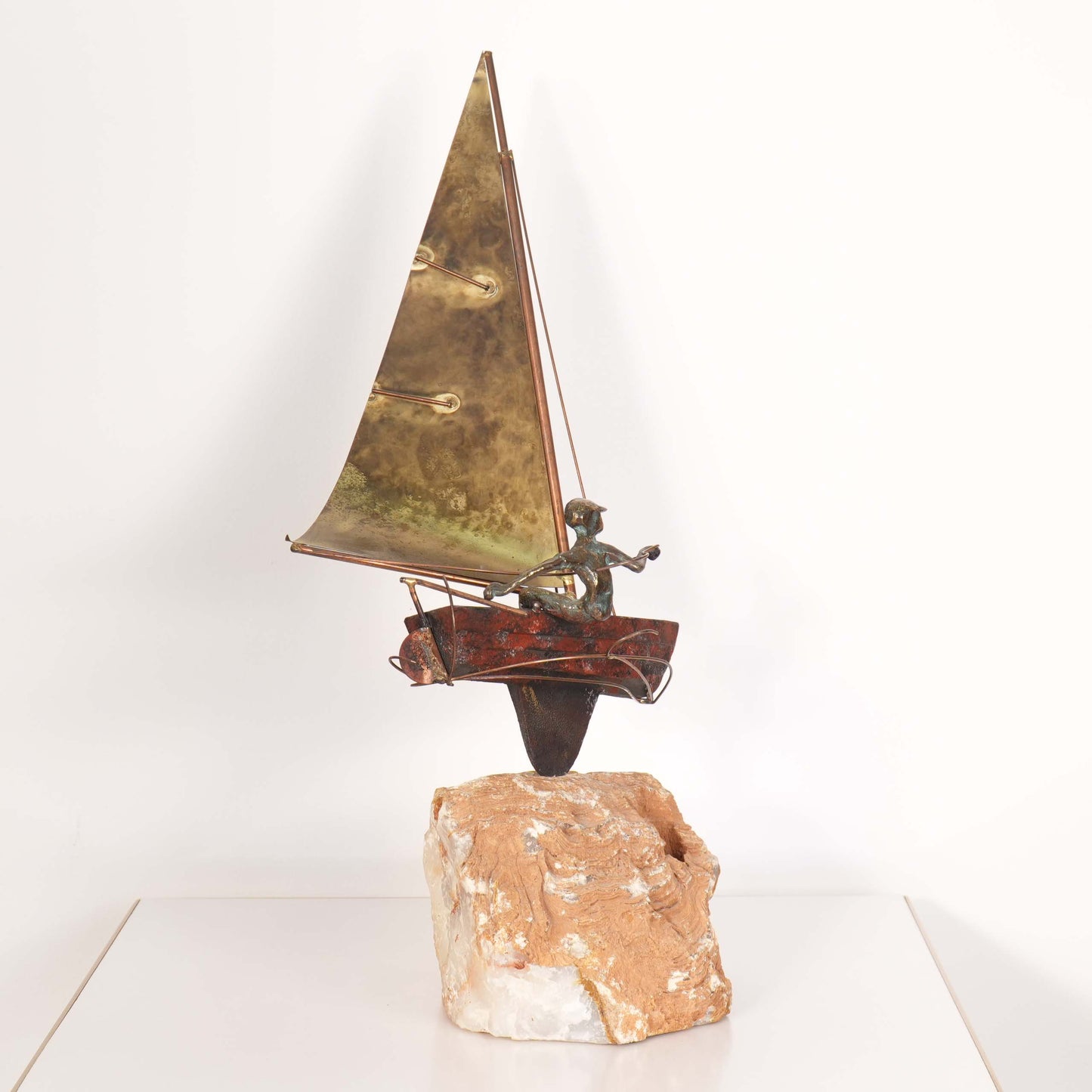 Curtis Jere Sailboat on Quartz Signed