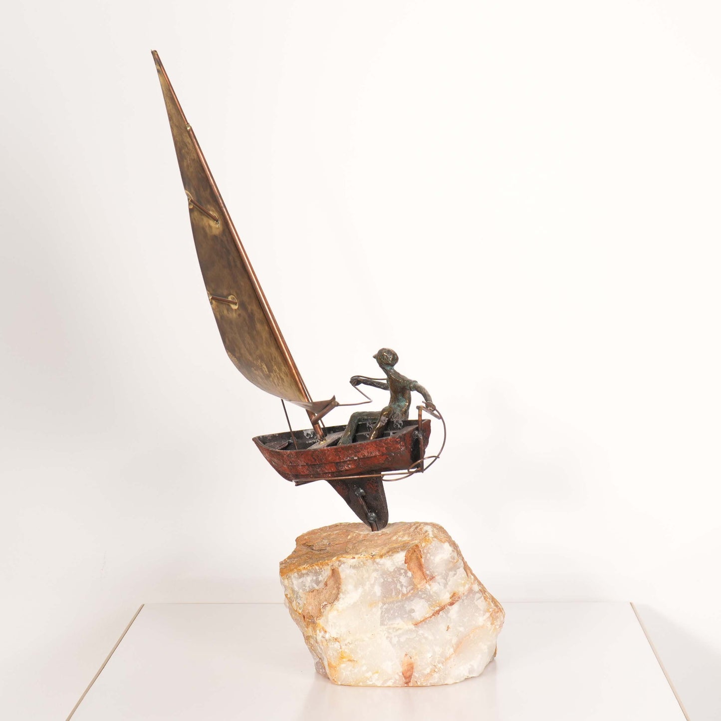 Curtis Jere Sailboat on Quartz Signed