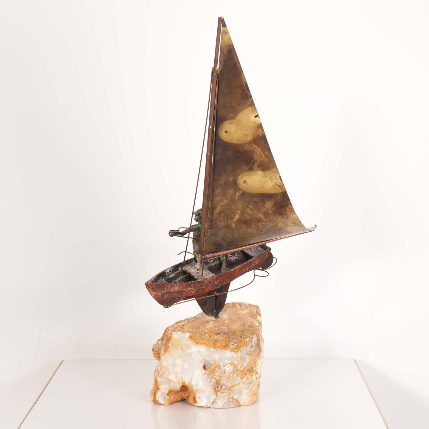 Curtis Jere Sailboat on Quartz Signed