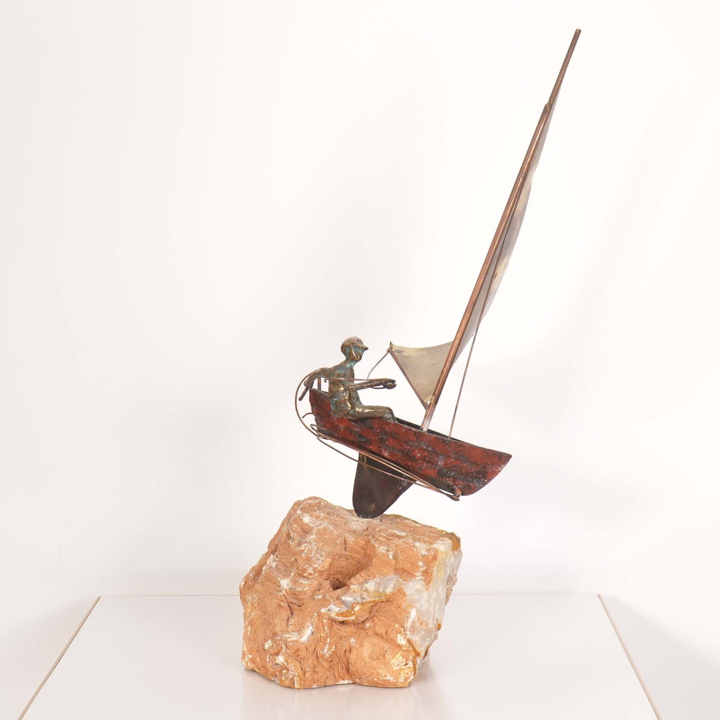 Curtis Jere Sailboat on Quartz Signed