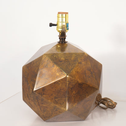 Westwood Industries Mid Century Faceted Geometric Brass Bronze Table Lamp