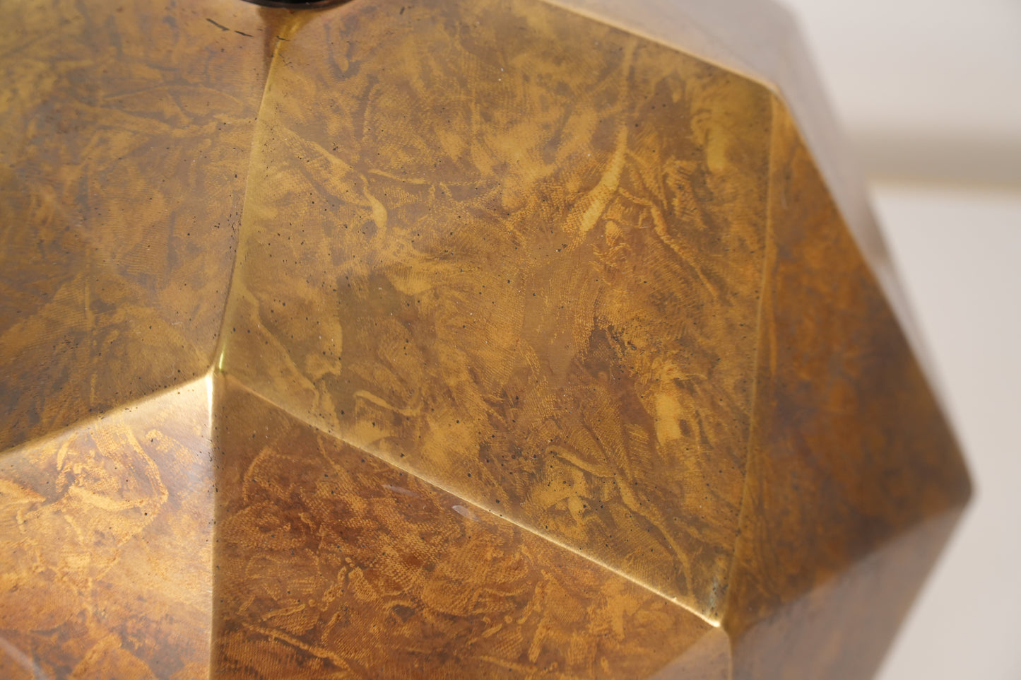 Westwood Industries Mid Century Faceted Geometric Brass Bronze Table Lamp