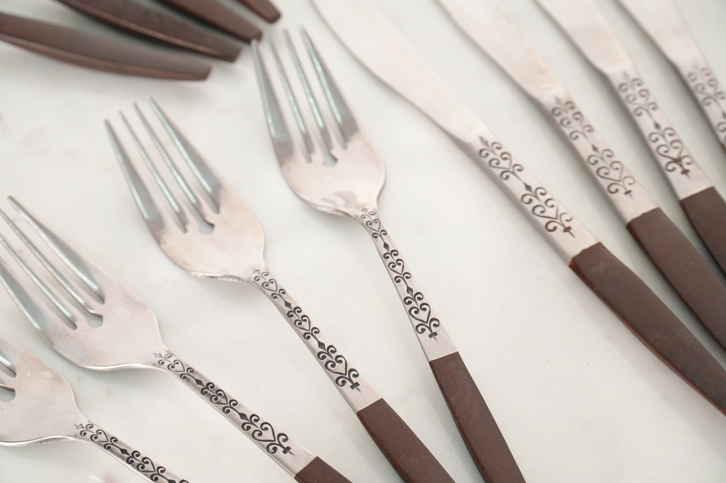 Vintage Interpur Japan INR2 Stainless Steel Flatware 20 Pieces MCM