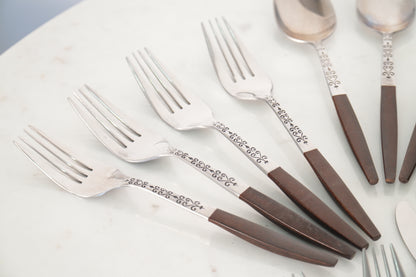 Vintage Interpur Japan INR2 Stainless Steel Flatware 20 Pieces MCM