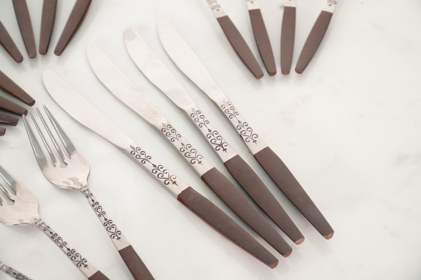 Vintage Interpur Japan INR2 Stainless Steel Flatware 20 Pieces MCM