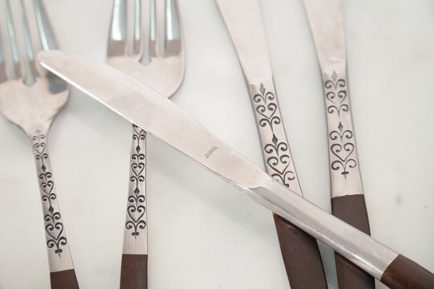 Vintage Interpur Japan INR2 Stainless Steel Flatware 20 Pieces MCM