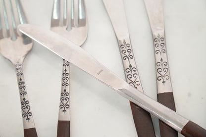 Vintage Interpur Japan INR2 Stainless Steel Flatware 20 Pieces MCM