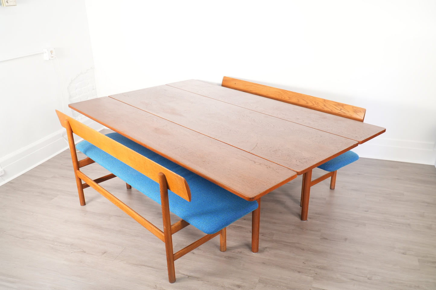 Børge Mogensen Fredericia Dining Set including Harvest Table & Two #171 Benches