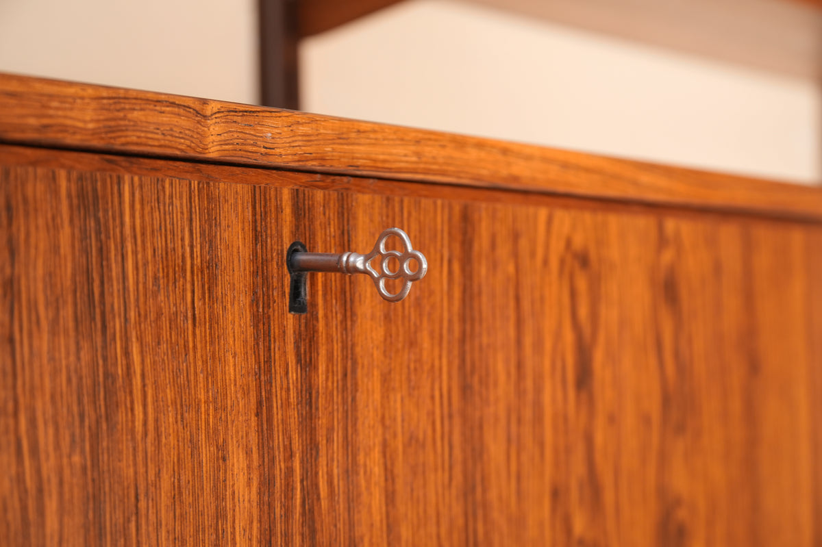 Rosewood 4-Bay FM Reolsystem Wall Unit by Kai Kristiansen for Feldballes Mobelfabrik