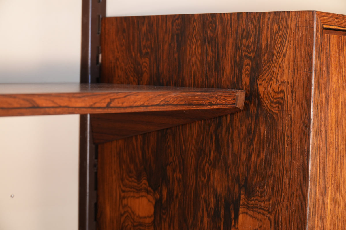 Rosewood 4-Bay FM Reolsystem Wall Unit by Kai Kristiansen for Feldballes Mobelfabrik