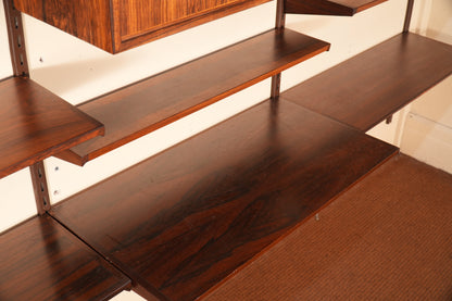 Rosewood 4-Bay FM Reolsystem Wall Unit by Kai Kristiansen for Feldballes Mobelfabrik