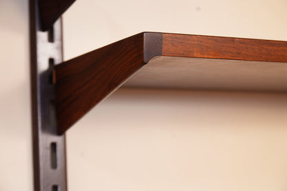 Rosewood 4-Bay FM Reolsystem Wall Unit by Kai Kristiansen for Feldballes Mobelfabrik