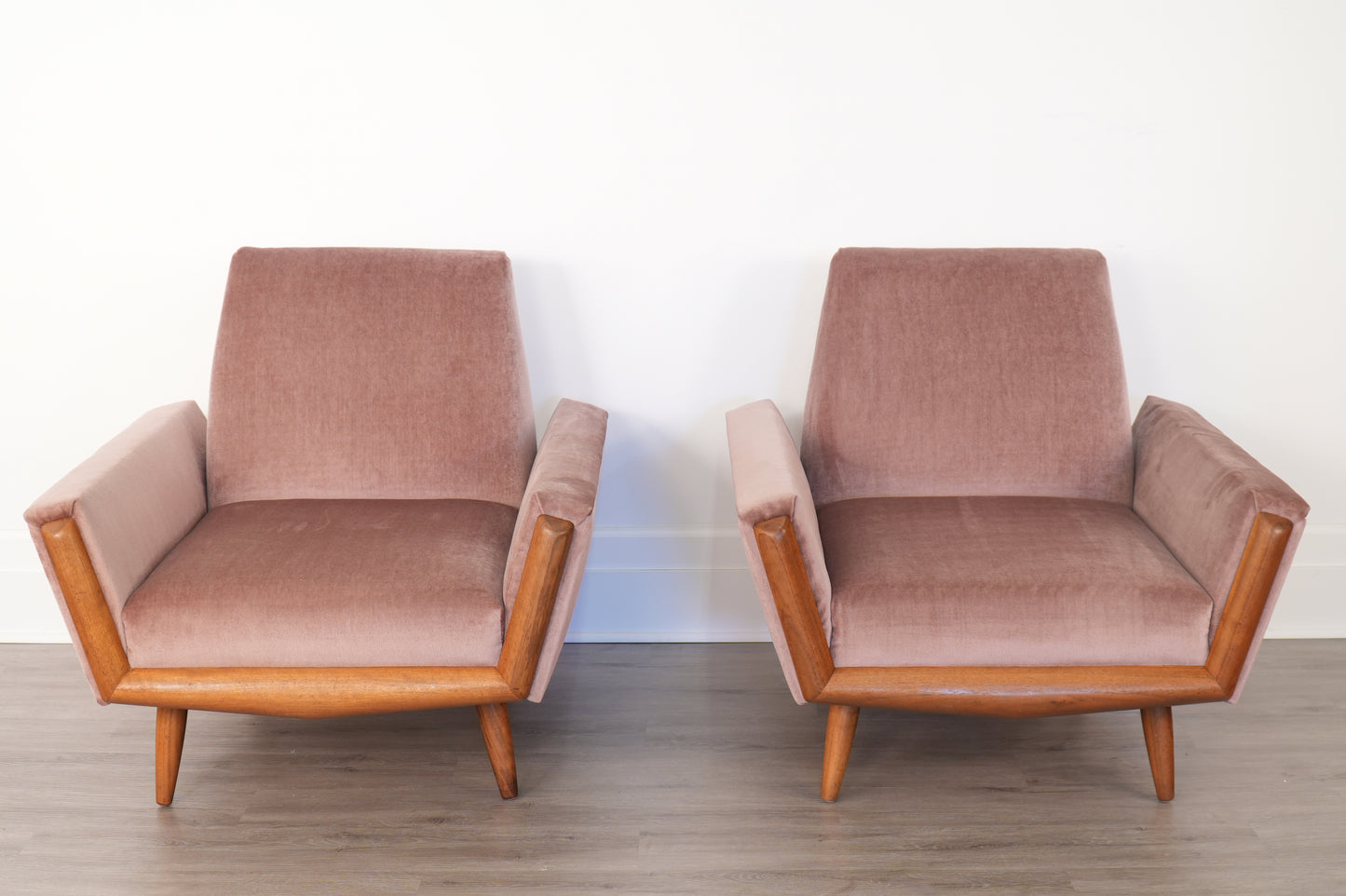 Pair Adrian Pearsall Lounge Chairs Model 2161-C Craft Associates
