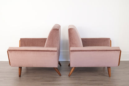 Pair Adrian Pearsall Lounge Chairs Model 2161-C Craft Associates