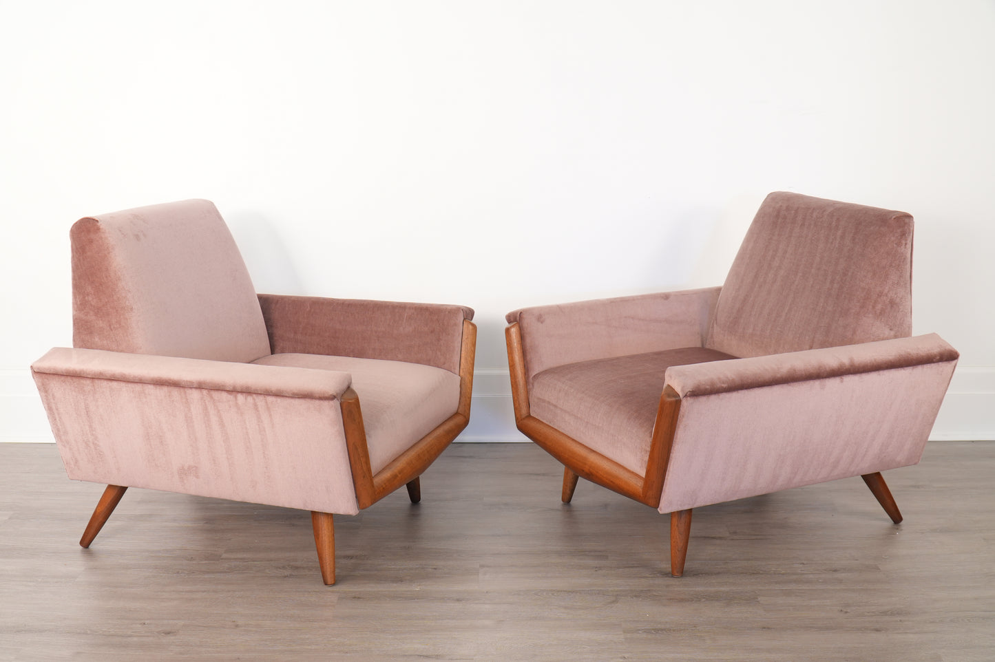 Pair Adrian Pearsall Lounge Chairs Model 2161-C Craft Associates