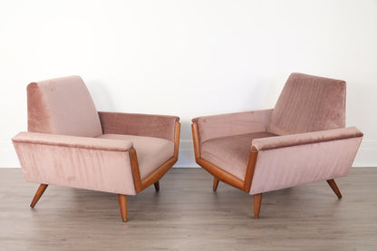 Pair Adrian Pearsall Lounge Chairs Model 2161-C Craft Associates