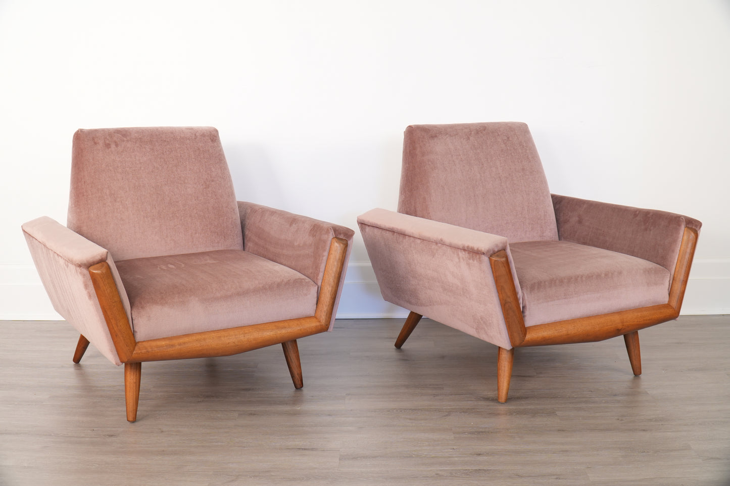 Pair Adrian Pearsall Lounge Chairs Model 2161-C Craft Associates