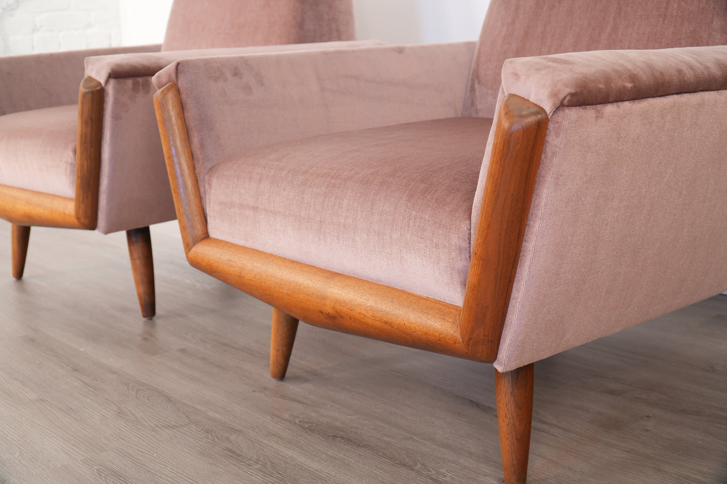 Pair Adrian Pearsall Lounge Chairs Model 2161-C Craft Associates