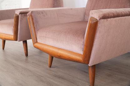 Pair Adrian Pearsall Lounge Chairs Model 2161-C Craft Associates