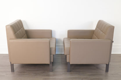 Pair Millbrae Modern Lounge Chairs by Coalesse - Steelcase