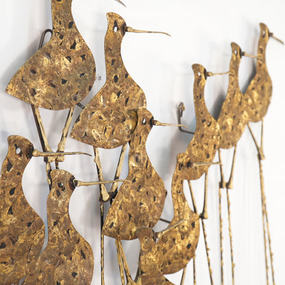 Vintage Mid-Century Modern Curtis Jeré Sandpiper Brutalist Wall Art