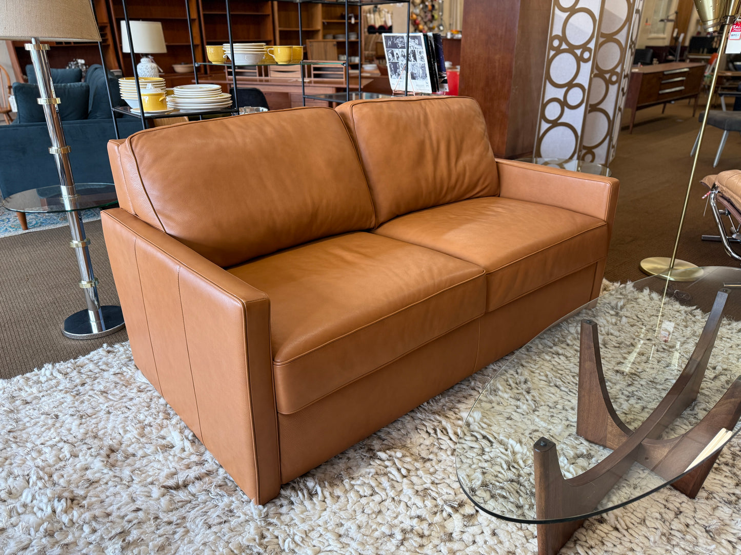 American Leather "Kinglsey" Queen Sleeper W/ Gel Mattress