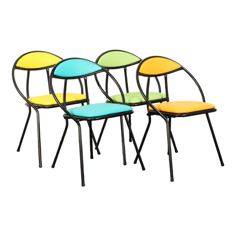 Vintage Rid-Jid Folding Chairs in the Style of Salterini - Set of 4