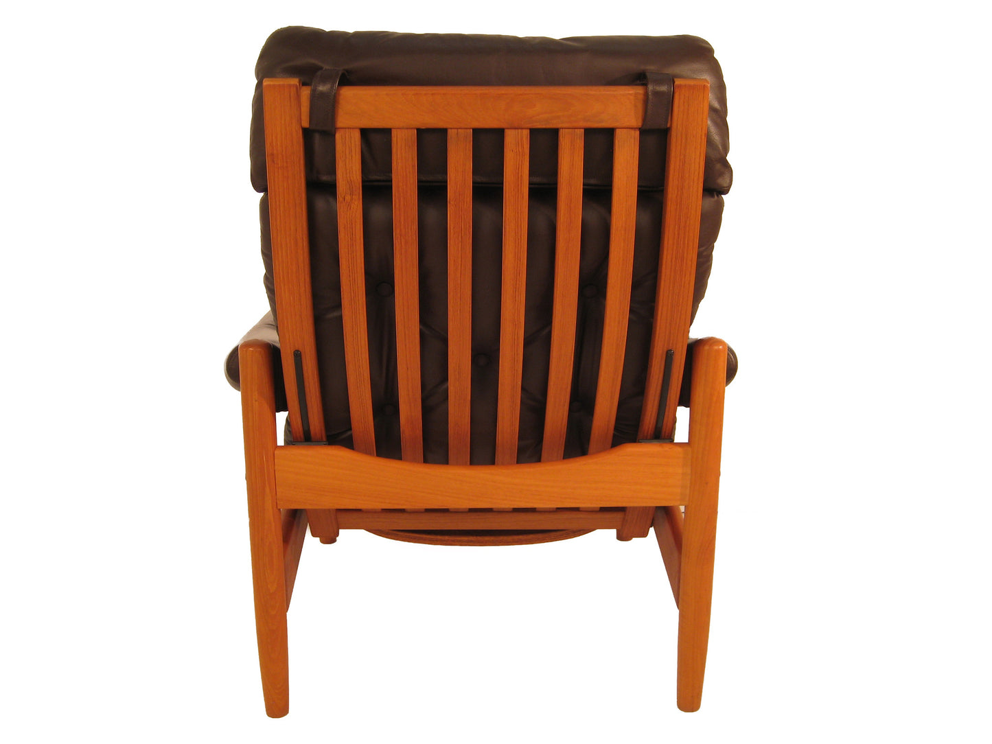 Teak/Leather Recliner & Ottoman- Norway
