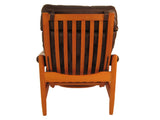 Teak/Leather Recliner & Ottoman- Norway