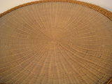 Mid-Century Aarnio-Style 44" Round Wicker Coffee Table