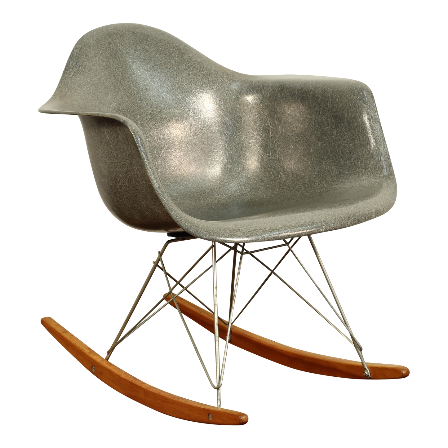 1950s Vintage Herman Miller Eames Fiberglass Rocker, 2nd Edition