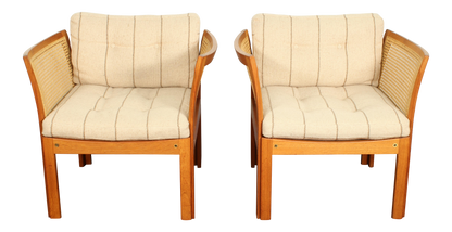 1960s Danish Teak Plexus Lounge Chairs by Illum Wikkelsø for CFC Silkeborg - a Pair