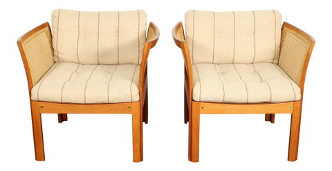1960s Danish Teak Plexus Lounge Chairs by Illum Wikkelsø for CFC Silkeborg - a Pair